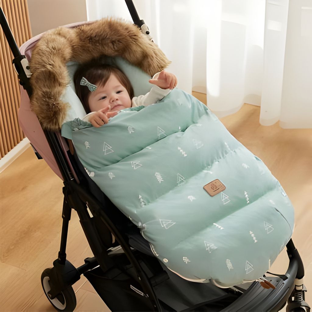 chancelière poussette cocon douillet vert menthe
