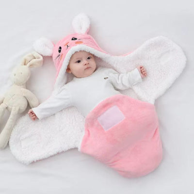 nid-d-ange-chaleur-d-hiver-lapin-rose