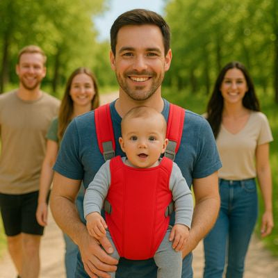 porte bebe ergonomique bebe nid rouge