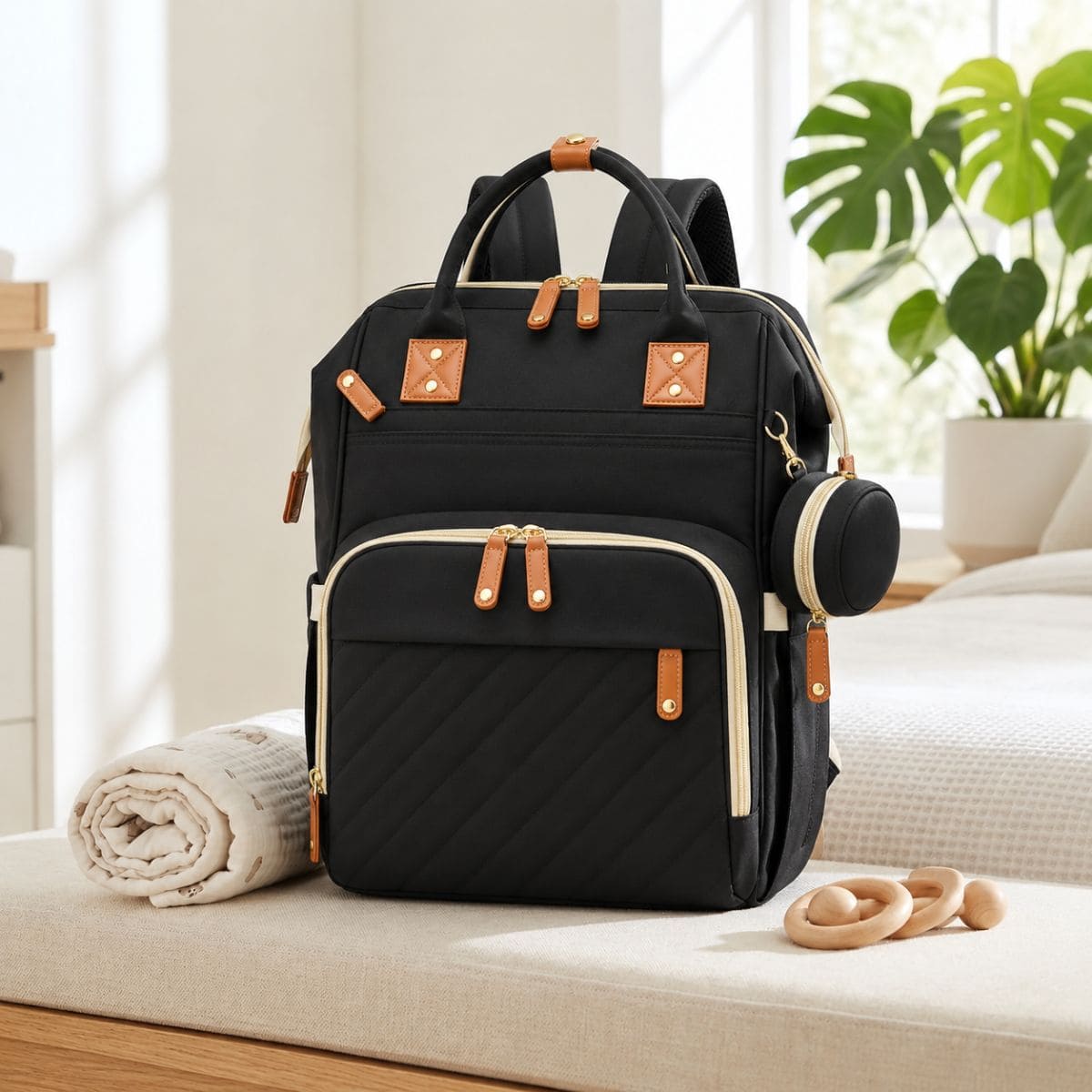 sac a dos a langer Bébé Urbain noir