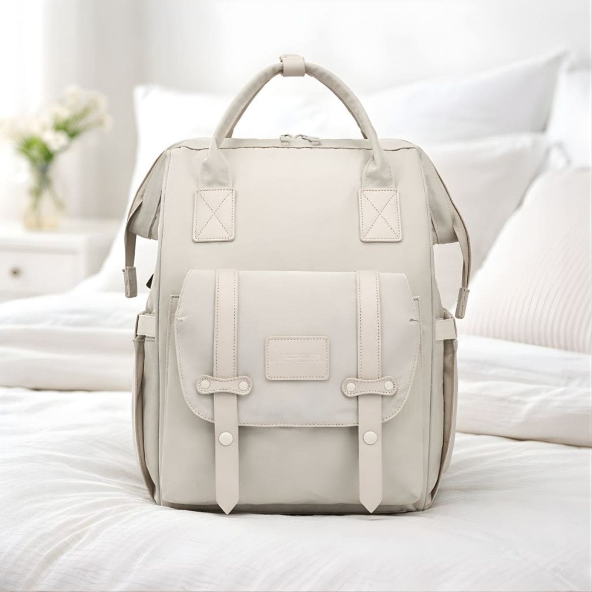 sac à dos à langer Élégant gris pierre