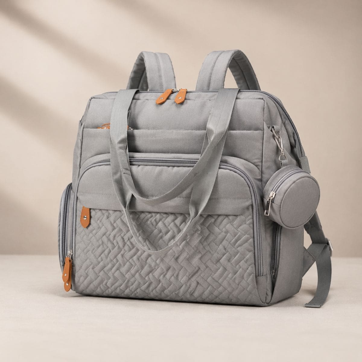 Sac à dos à langer grande capacité Nomade gris 