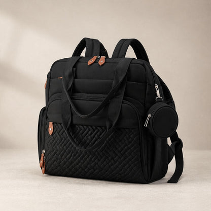 Sac à dos à langer grande capacité Nomade noir 