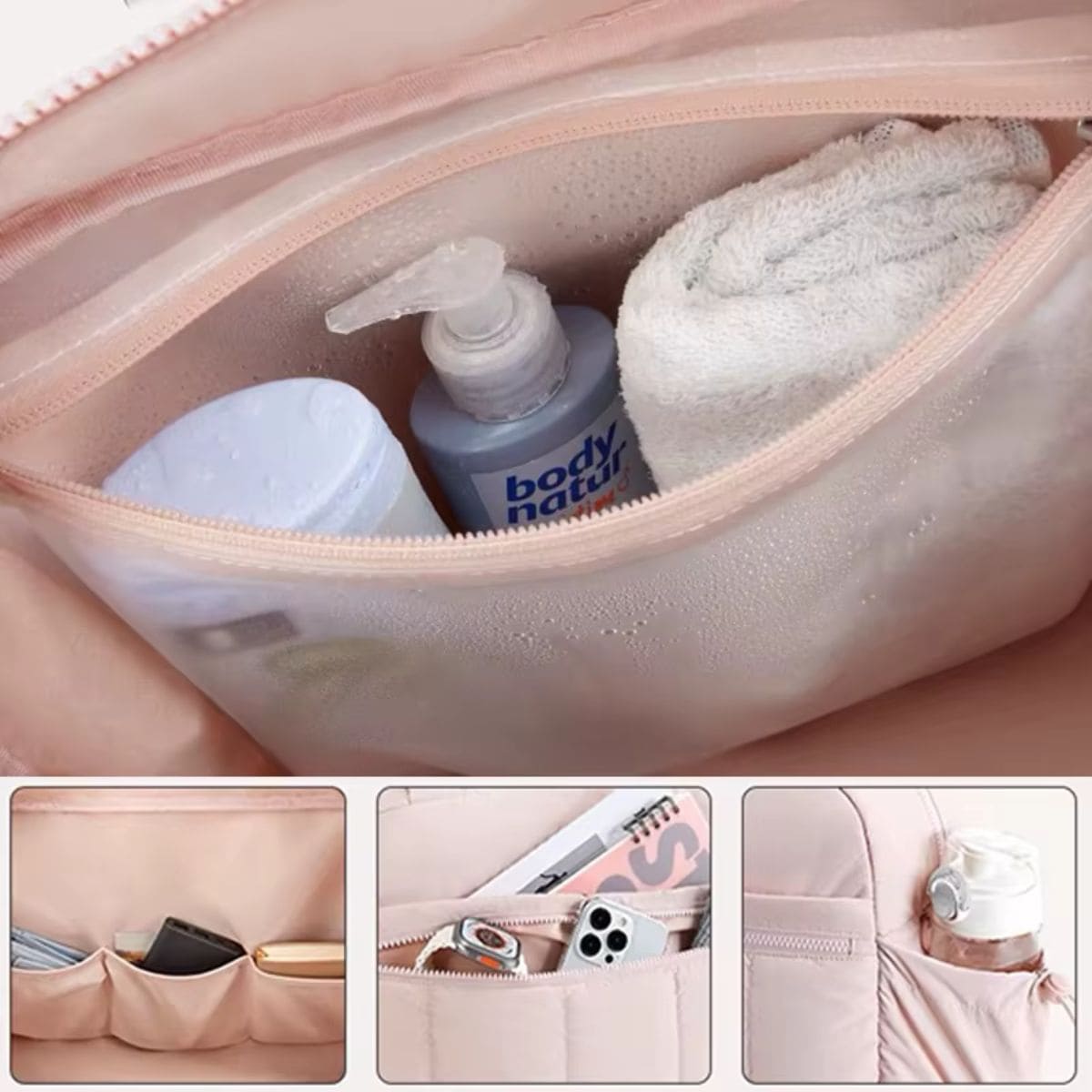 sac à langer Épure Baby avec poches de rangement intérieures et extérieures 