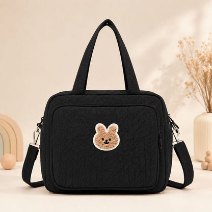 Sac à langer Petit Câlin noir présenté de face
