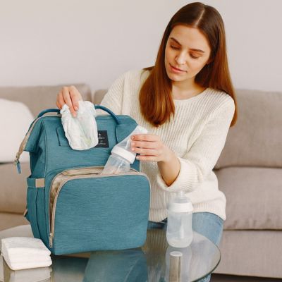 sac a dos a langer diaper backpack  vert