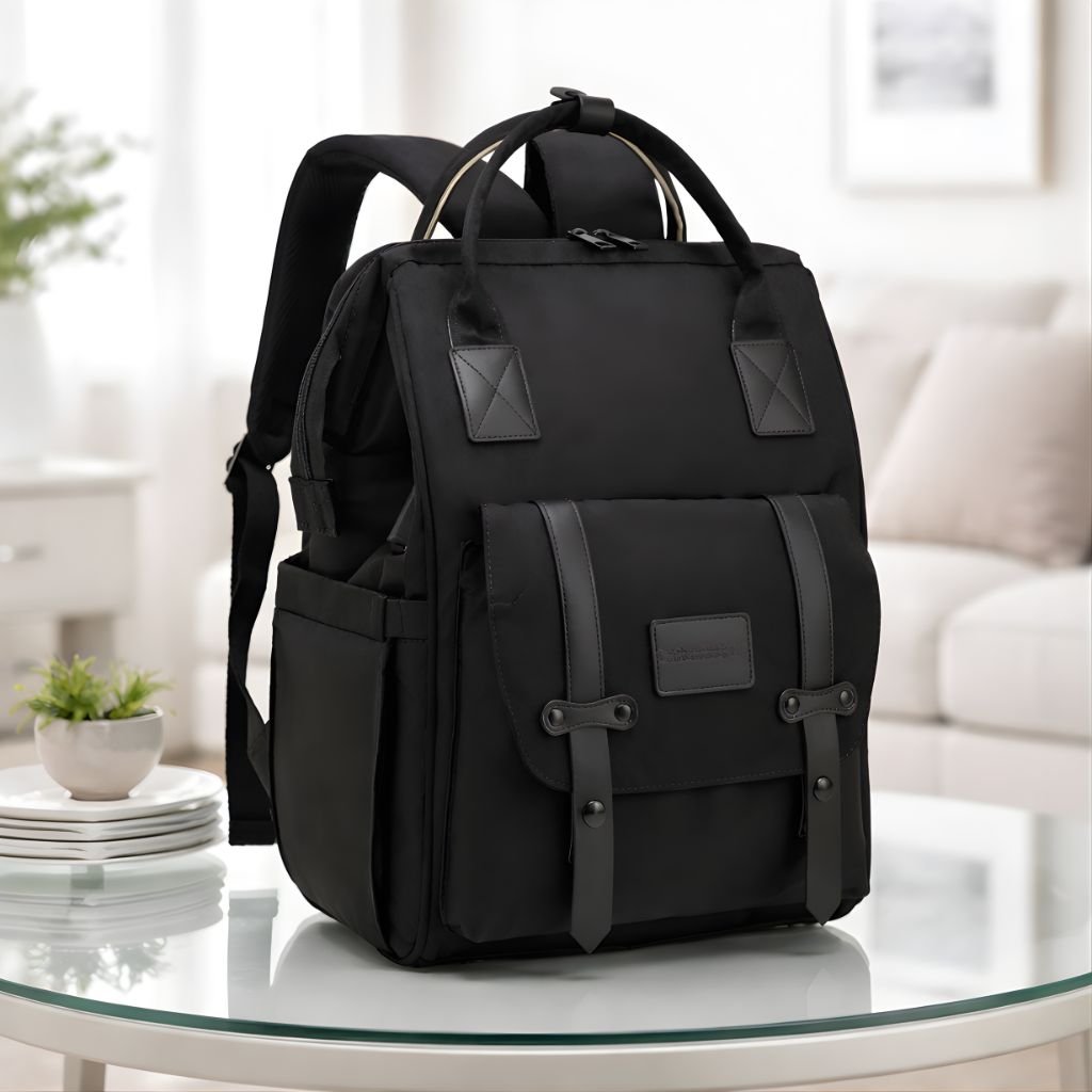 sac à dos à langer Élégant noir