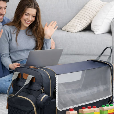 sac à dos à langer Nomade utilisation lit parents télétravail