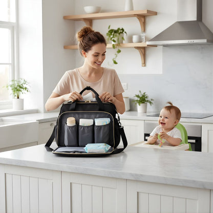 sac à langer Élégance Pratique maman prépare le sac